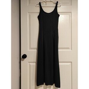 Mac Tac of Paris for Leonard Sunshine Black Vintage Sleeveless Dress Size S/M